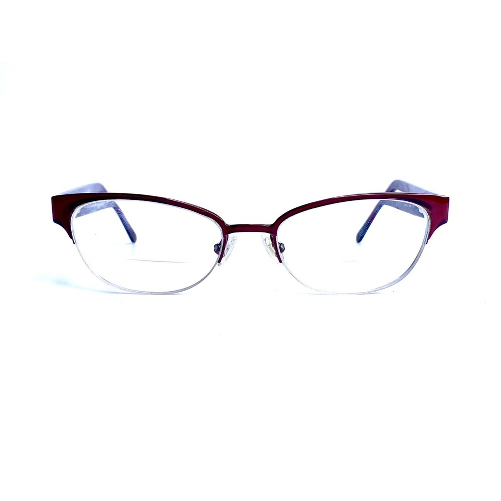 Kate Spade NY Red Metal Half Rim Cat Eye Eyeglasses Shayla 0W45 49 17 135